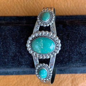 Vintage Sterling Silver and Turquoise Bracelet